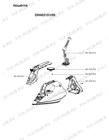 Схема №1 DW4005D1/90 с изображением Покрытие для электроутюга Rowenta RS-DC0352