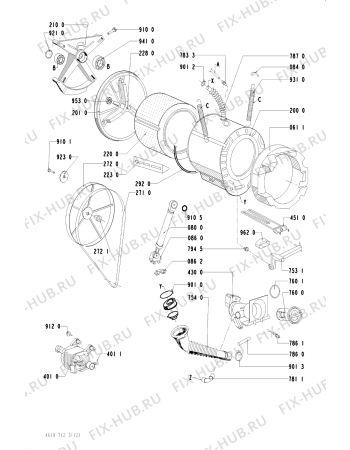 Схема №2 WA 2230 A/WS-I с изображением Обшивка для стиралки Whirlpool 481245918165