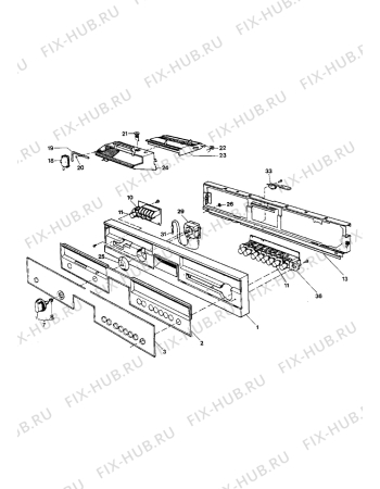 Взрыв-схема посудомоечной машины Electrolux BW330-2 - Схема узла Command panel 037