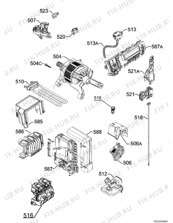 Взрыв-схема стиральной машины Aeg L99699OKO - Схема узла Electrical equipment 268