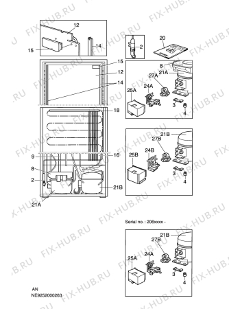 Взрыв-схема холодильника Electrolux ER8309B - Схема узла C10 Cold, users manual