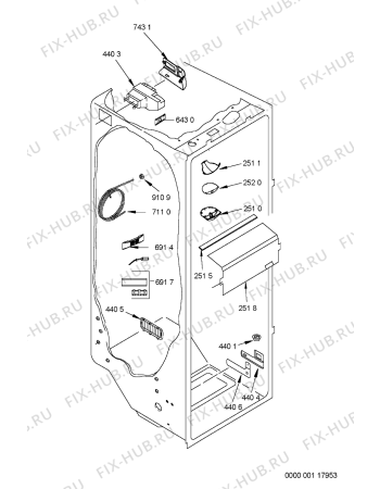 Схема №3 S25B RSS31-A/G с изображением Уплотнение для холодильника Whirlpool 481010445222