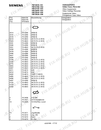 Схема №4 FM738V6 с изображением Инструкция по эксплуатации для телевизора Siemens 00530948