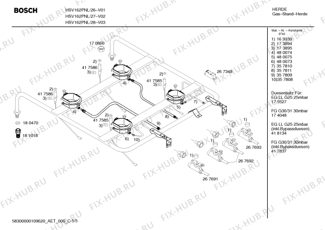 Схема №2 HSV412CTR, FIRIN с изображением Столешница для электропечи Bosch 00243365