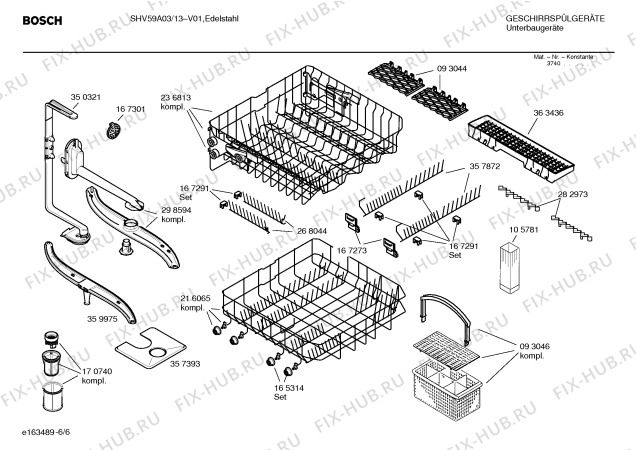 Взрыв-схема посудомоечной машины Bosch SHV59A03 - Схема узла 06