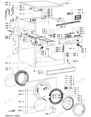 Схема №2 WA 9786 с изображением Модуль (плата) для стиралки Whirlpool 481221470765