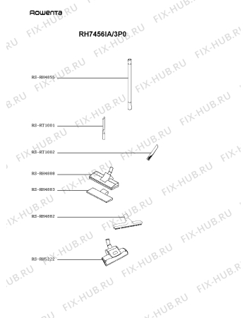 Схема №2 RH7456IA/3P0 с изображением Кнопка (ручка регулировки) для электропылесоса Rowenta RS-RH4885