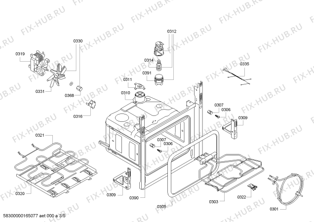 Схема №3 HBA43S421E horno.BO.2d.B4.E0_CIF.pt_bsc.blanco с изображением Внешняя дверь для электропечи Bosch 00673303