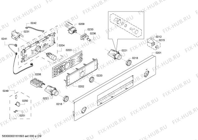 Взрыв-схема плиты (духовки) Bosch HBM56B551B - Схема узла 03