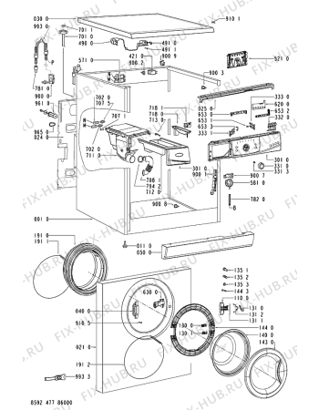 Схема №1 AWO/D 41420 с изображением Декоративная панель для стиральной машины Whirlpool 481245216996