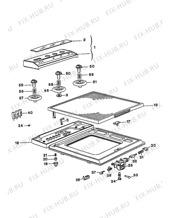 Взрыв-схема стиральной машины Electrolux EW900T - Схема узла Control panel and lid