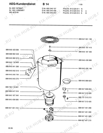 Взрыв-схема комплектующей Zanker SL 5001 INTIMAT  913 - Схема узла Spindryer equipment