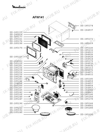 Схема №1 AFW241 с изображением Тарелка для микроволновой печи Moulinex SS-185240