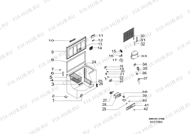 Схема №1 CHN258THA (F069501) с изображением Преобразователь для холодильника Indesit C00279566