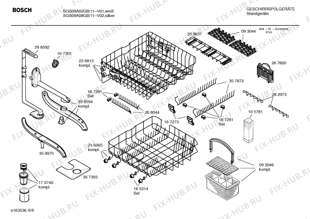 Инструкция по установке/монтажу для посудомоечной машины Bosch 00585265