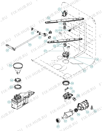 Взрыв-схема посудомоечной машины Asko D5893 XL FI CE   -Titan FI Soft (338881, DW70.4) - Схема узла 03