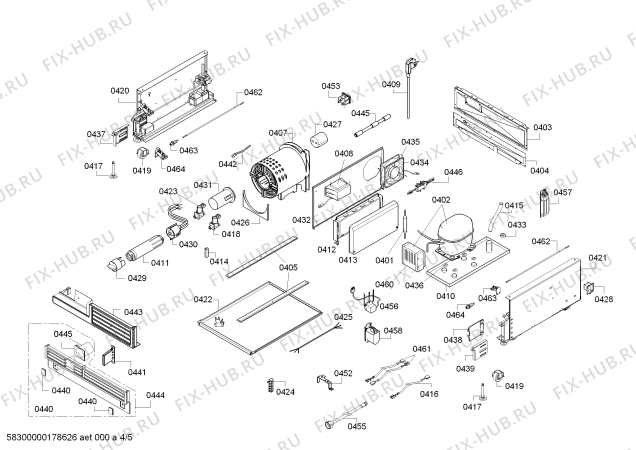 Схема №3 FIN18MIIL5 с изображением Льдогенератор для холодильной камеры Bosch 00747823