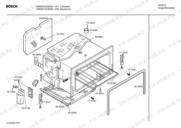 Взрыв-схема плиты (духовки) Bosch HBN9370GB - Схема узла 06