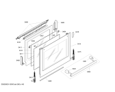 Схема №1 HEN760650 с изображением Фронтальное стекло для духового шкафа Bosch 00471842