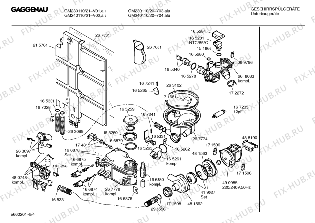 Схема №3 GM240110 с изображением Краткая инструкция для посудомоечной машины Bosch 00584787
