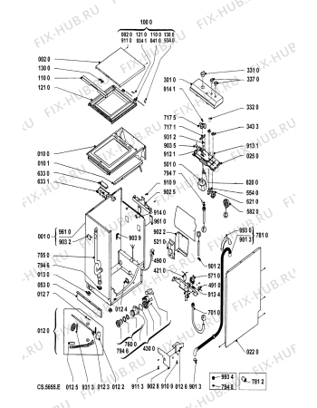 Схема №2 AWG 681 WP с изображением Обшивка для стиралки Whirlpool 481945319832