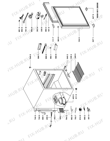 Схема №1 GARF06XXMG00 с изображением Корпусная деталь для холодильной камеры Whirlpool 481244029453