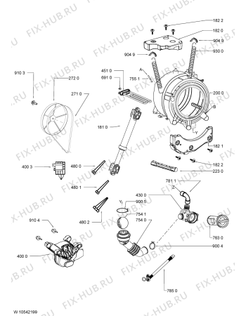 Схема №1 KOBLENZ 6580 с изображением Люк и обрамление для стиралки Whirlpool 481010643149