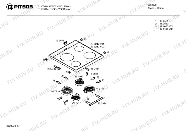 Схема №2 HN28220SF с изображением Линза для электропечи Bosch 00152585