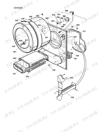 Взрыв-схема стиральной машины Ariston A46CFR (F029302) - Схема узла
