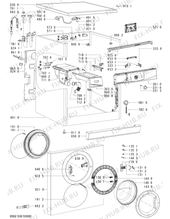 Схема №1 WFE 1070 BD с изображением Микромодуль для стиралки Whirlpool 480111102102