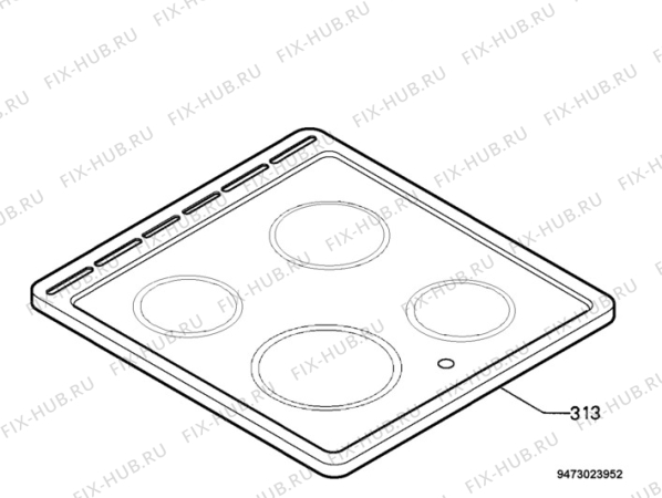 Взрыв-схема плиты (духовки) Electrolux EKC6736 - Схема узла Hob 271