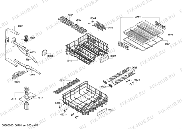 Схема №1 SN24M284EU с изображением Передняя панель для посудомойки Siemens 00706324