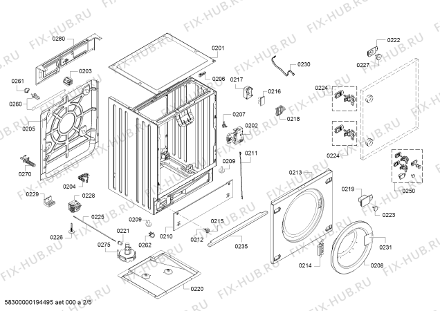 Схема №4 WKD28541GB с изображением Модуль управления для стиралки Bosch 11016050
