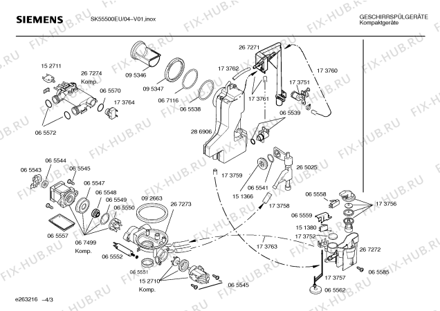 Схема №1 SK55500EU с изображением Инструкция по эксплуатации для посудомоечной машины Siemens 00524148