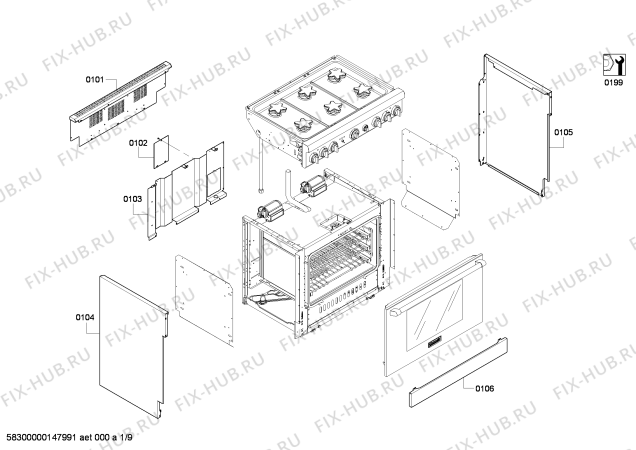 Схема №3 PRD366GHU с изображением Плата для плиты (духовки) Bosch 00685388