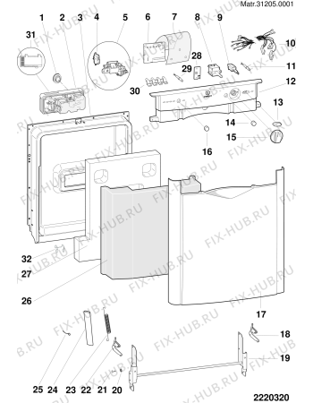 Схема №1 IDL55SIT (F030213) с изображением Инструкция по эксплуатации для электропосудомоечной машины Indesit C00097995