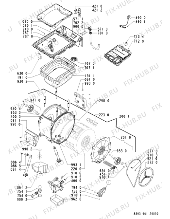 Схема №1 AWE 6610 с изображением Обшивка для стиралки Whirlpool 480111102859