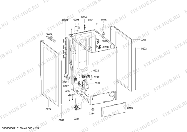 Схема №1 4TL730B с изображением Панель управления для стиральной машины Bosch 00660678
