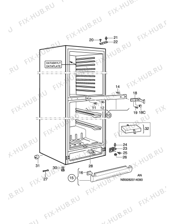 Взрыв-схема холодильника Privileg 6061493_8065 - Схема узла C10 Cabinet