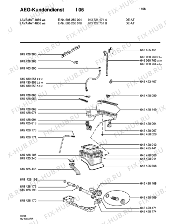 Взрыв-схема посудомоечной машины Aeg LAV4856 - Схема узла Section3