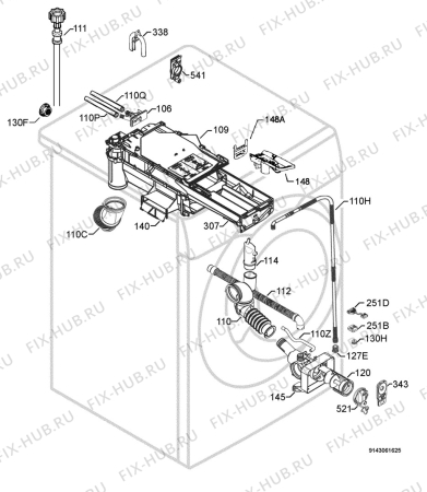 Взрыв-схема стиральной машины Rex Electrolux RWN167540W - Схема узла Hydraulic System 272