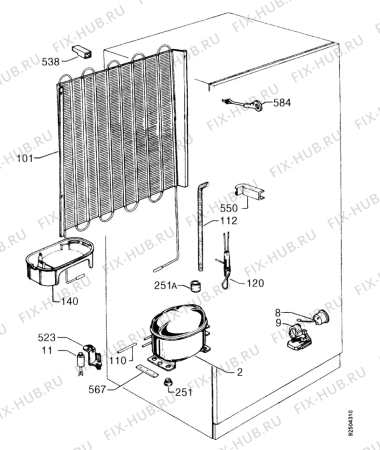 Взрыв-схема холодильника Zanussi ZO32S - Схема узла Functional parts