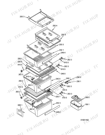 Схема №3 ARG490 ARG 490/PW с изображением Вноска для холодильной камеры Whirlpool 481952648246