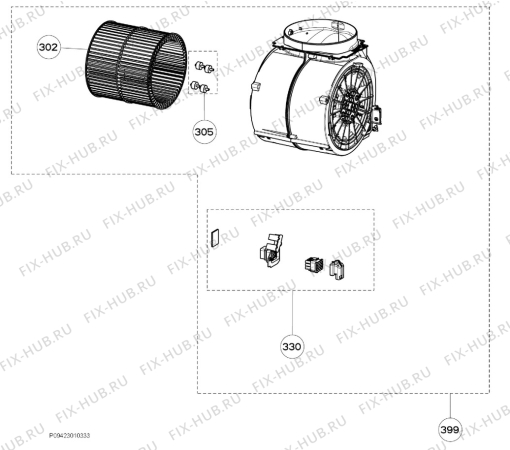 Взрыв-схема вытяжки Aeg X99384MD0 - Схема узла Motor