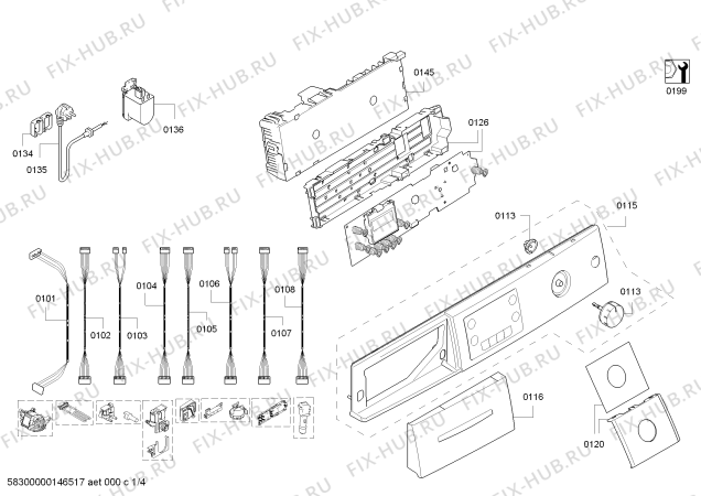 Схема №1 WAS327C1NL Logixx8VarioPerfect aquastop Vlekkenatomaat Platinum Edition с изображением Ручка выбора программ для стиральной машины Bosch 00612661