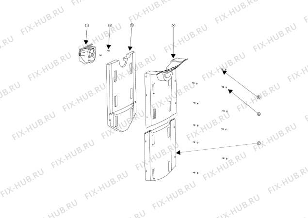 Взрыв-схема холодильника Indesit IDG171 (F079565) - Схема узла