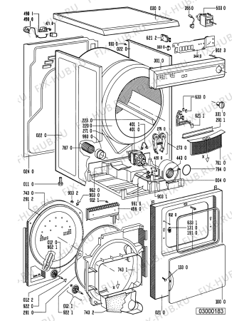 Схема №1 AWL220 с изображением Обшивка для стиральной машины Whirlpool 481245219713