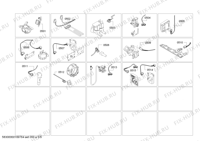 Взрыв-схема стиральной машины Bosch WAY2854D HomeProfessional - Схема узла 05