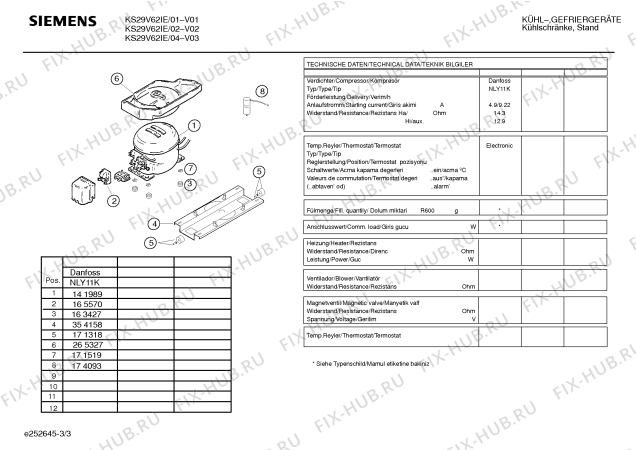 Схема №2 KS29V62IE с изображением Панель управления для холодильника Siemens 00357715