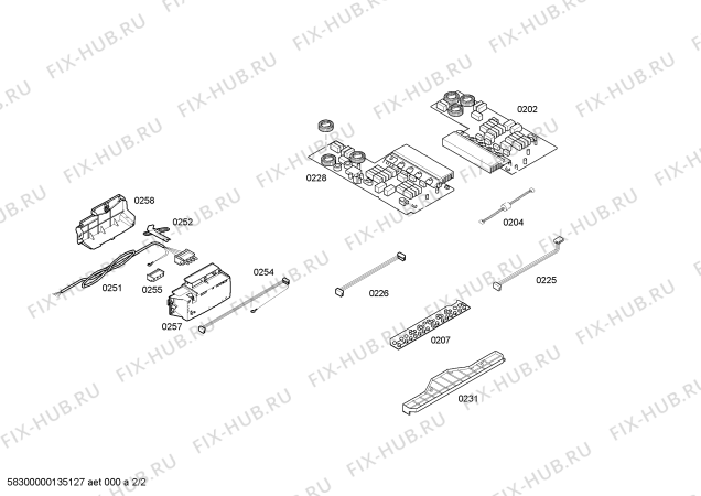 Взрыв-схема плиты (духовки) Siemens EI601TB11 SE.4I.60.BAS.BR.X.POL Plano - Схема узла 02